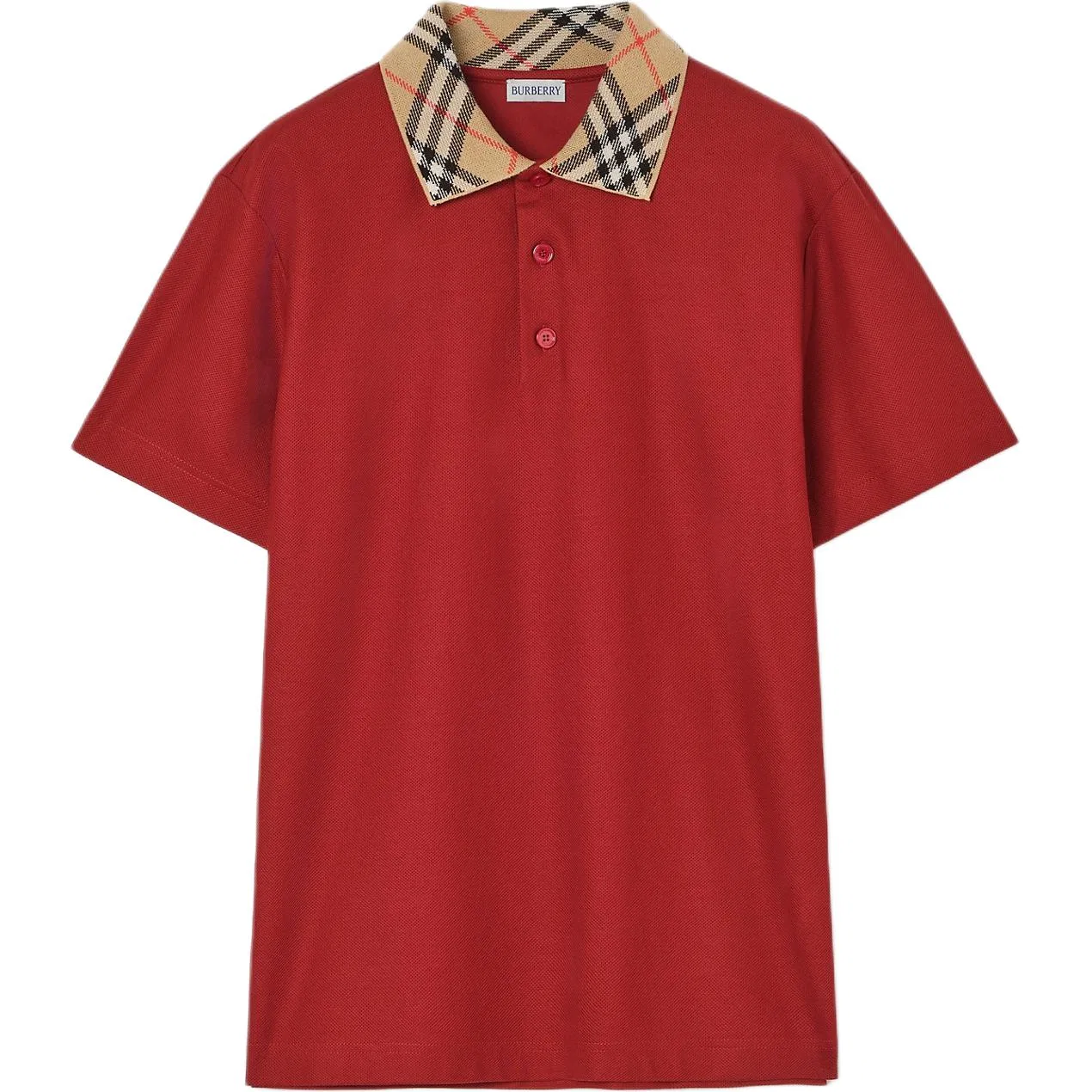 Мужское поло с воротником Vineyard Red Burberry, Vineyard Red