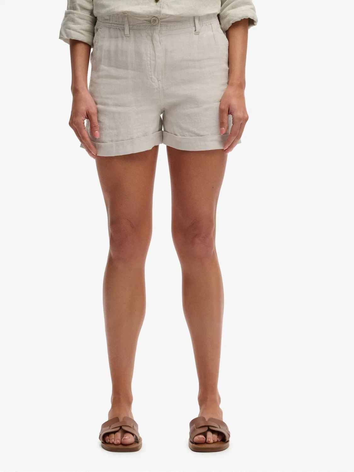 Шорты прямого кроя Superdry Natural, натуральный