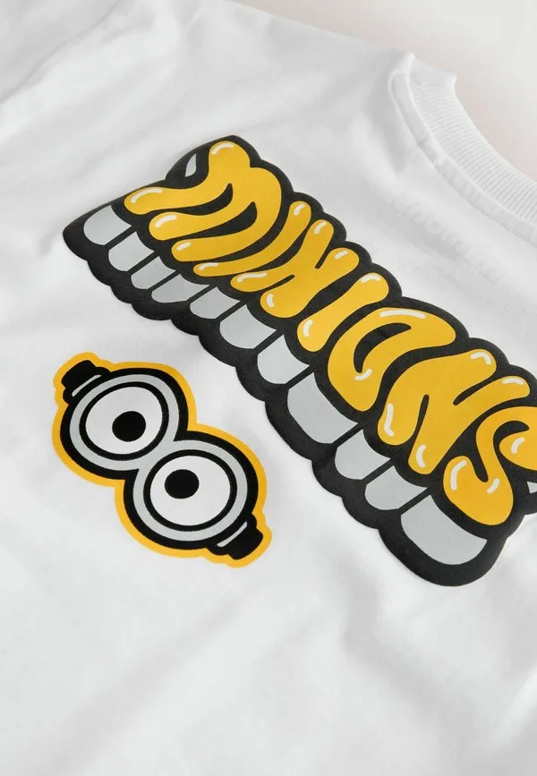Футболка с принтом миньонов, стандартного кроя Next, White Back Print — фото 4