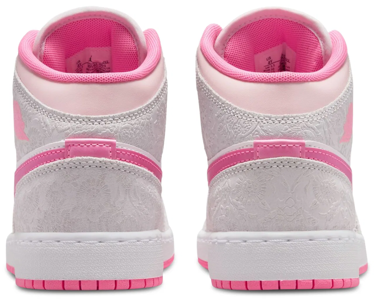 Кроссовки для девочек Air 1 Mid SE Jordan, цвет Vast Grey/Pink Glow/Sail — фото 3