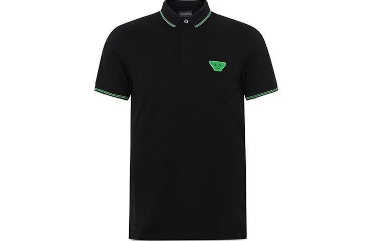 Поло-рубашка мужская в умеренном стиле Emporio Armani, Black