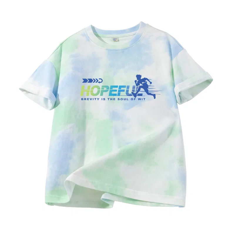 Детская футболка с принтом Blue Green/H Gradient Running WARRIOR