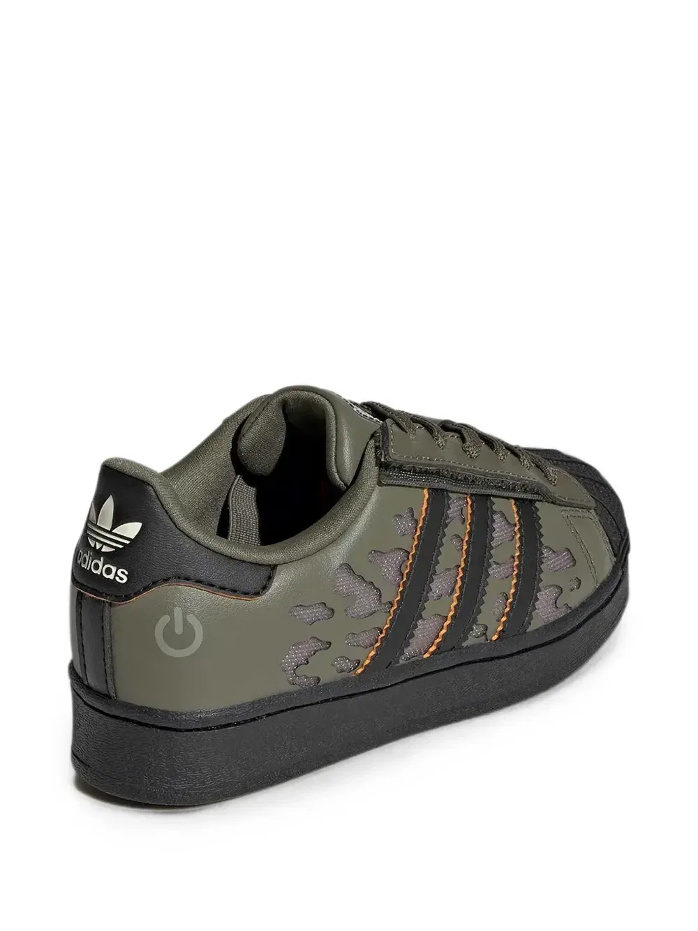 Кроссовки Superstar со светодиодной подсветкой Adidas Kids, зеленый — фото 3