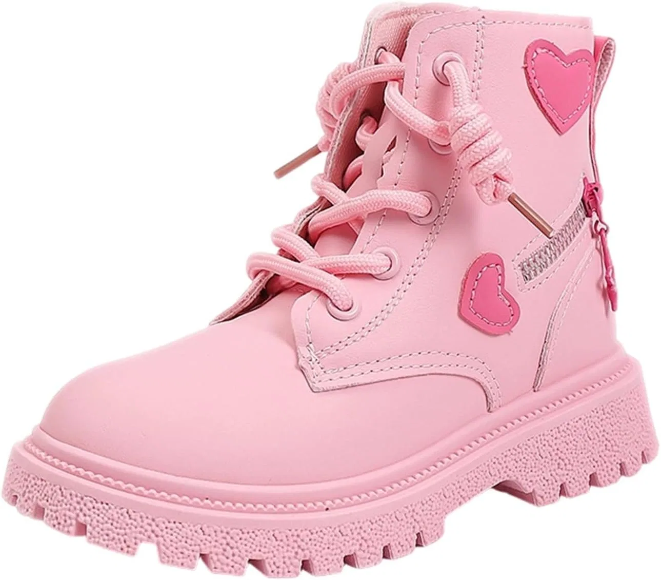 Детские зимние сапоги для девочек с боковой молнией и мехом SHOPESSA, Pink