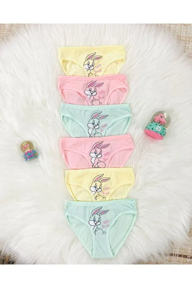 Детские трусы для девочек с принтом Swella, Pink Green Yellow — фото 2