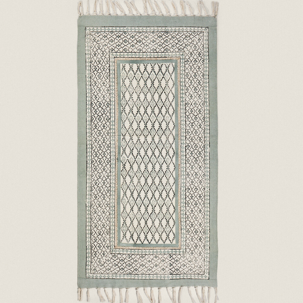 

Ковер Zara Home Cotton Vintage-effect, серо-зеленый