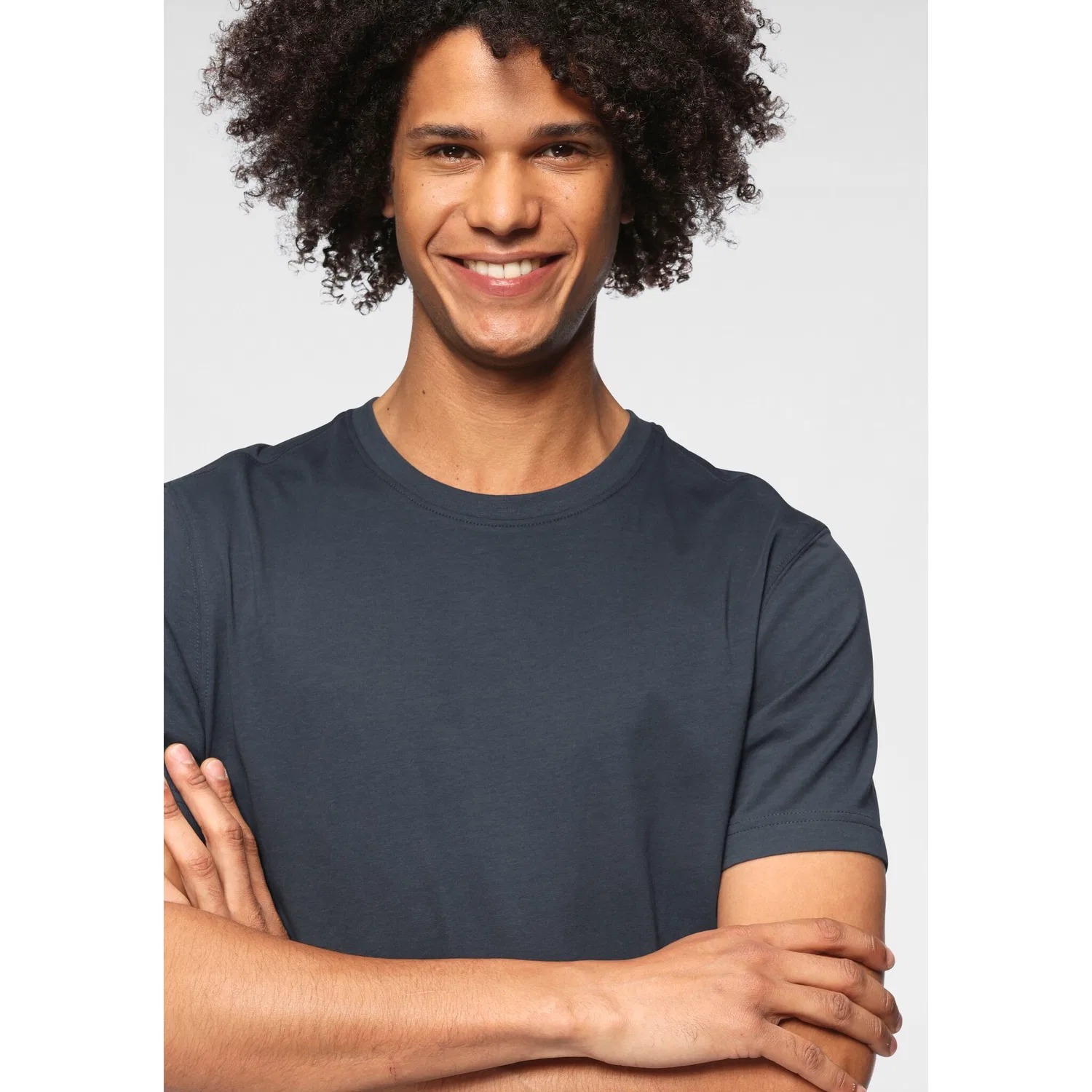 Детская футболка хлопковая OTTO products, Navy Blue — фото 3