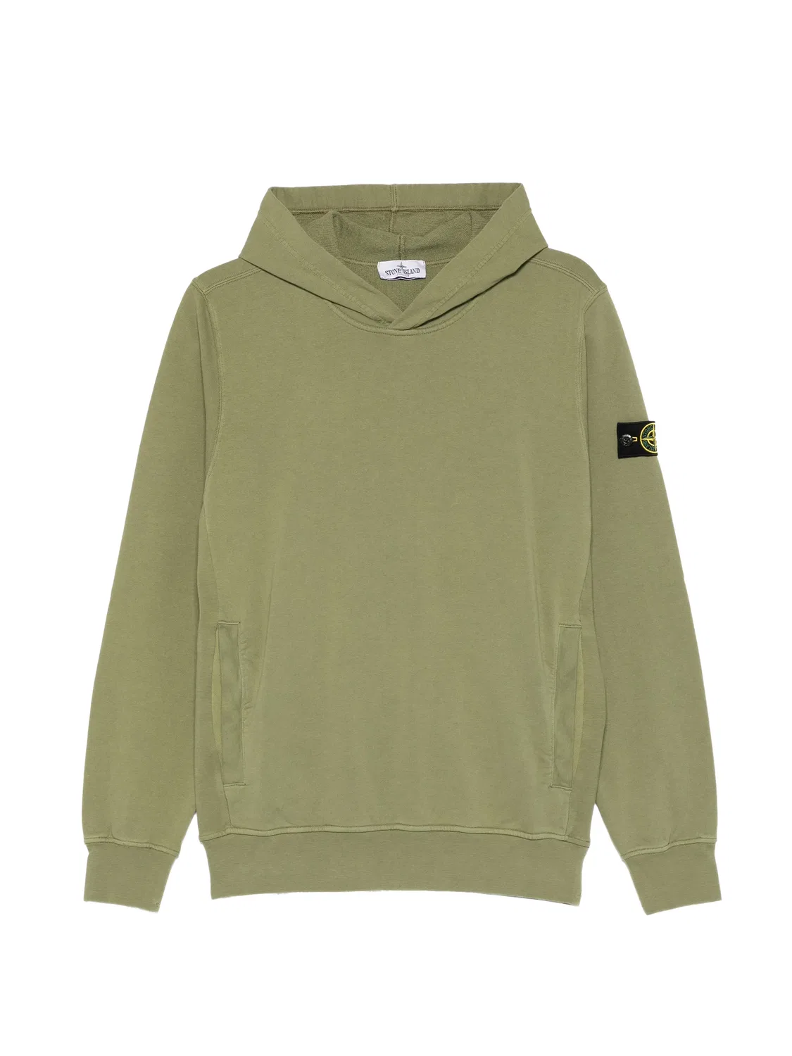 Худи с логотипом на капюшоне Stone Island, зеленый