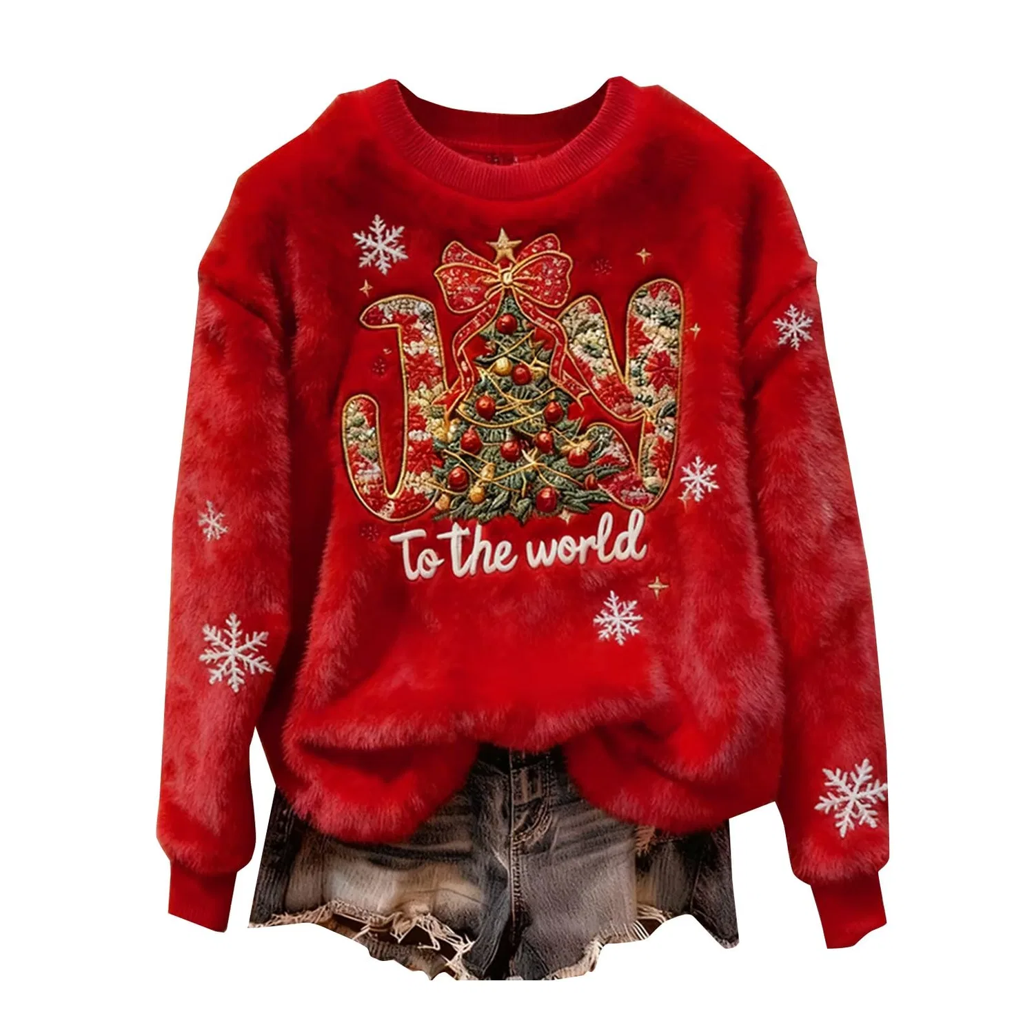 Женский свитер с принтом Christmas Sweater, Ze-red1