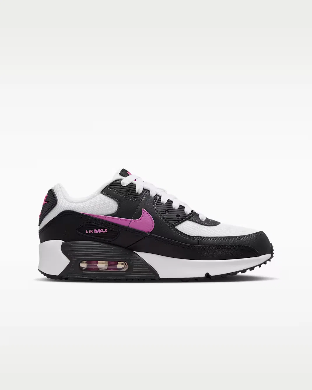 Кроссовки для детей постарше Nike Air Max 90, White/Black/Anthracite/Playful Pink — фото 3