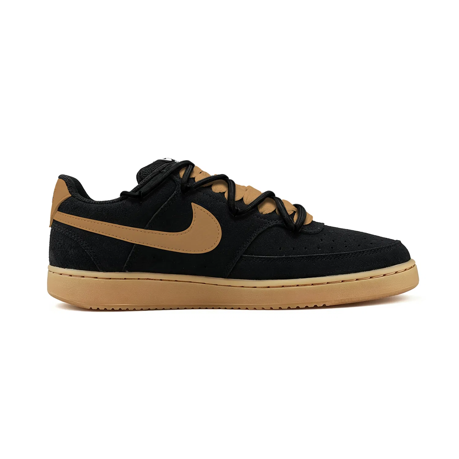 Детские кроссовки для скейтбординга с принтом ромашек Court Vision, Nike, Black Brown — фото 4