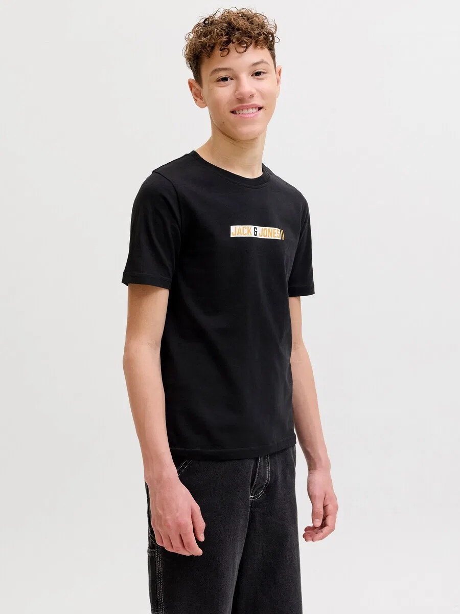 Детская футболка 'JJMUNK' черного цвета Jack & Jones Junior — фото 3