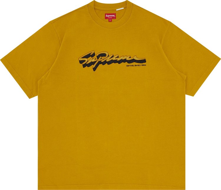 

Футболка Supreme Shadow Script Short-Sleeve Top 'Dusty Yellow', желтый