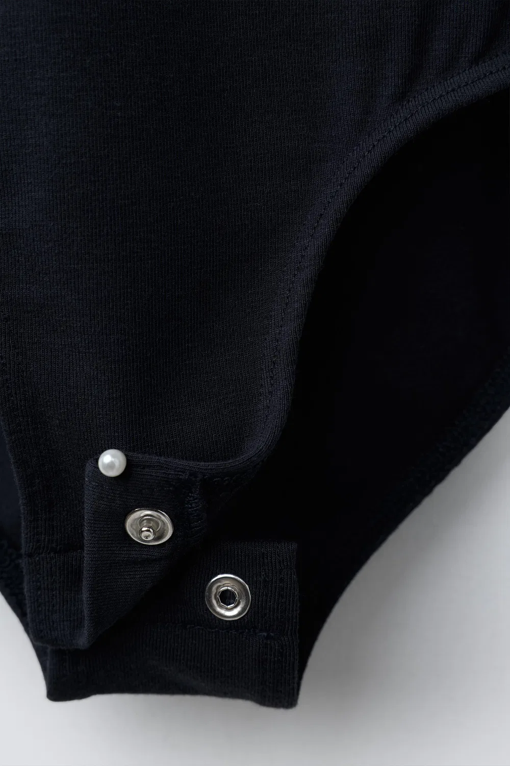 Боди из смеси модала с оборками и заклепками ZARA, Dark Anthracite — фото 4