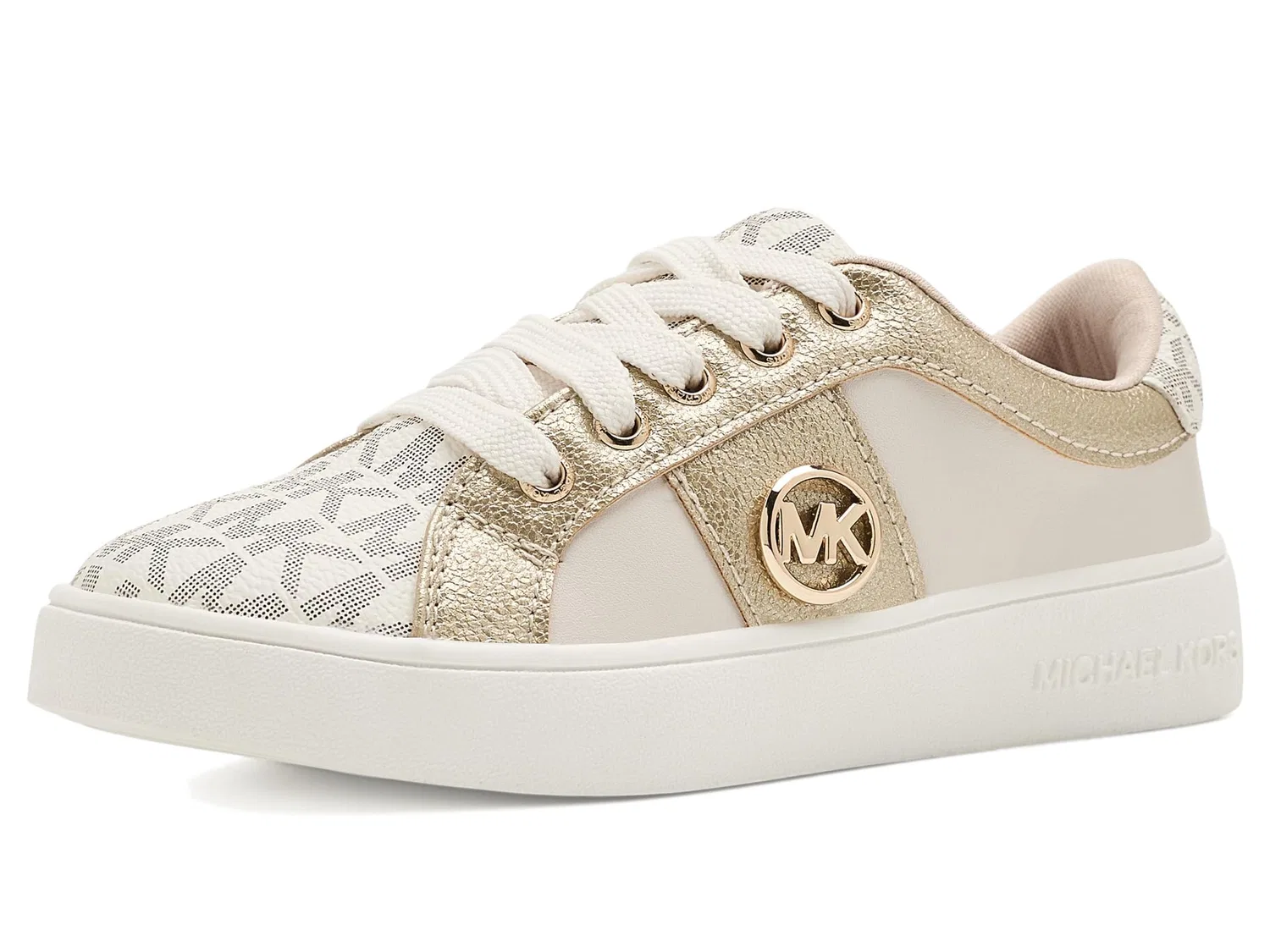 Кроссовки Jem Raine (для маленьких и больших детей) Michael Michael Kors Kids, Pale Gold Metallic/Vanill