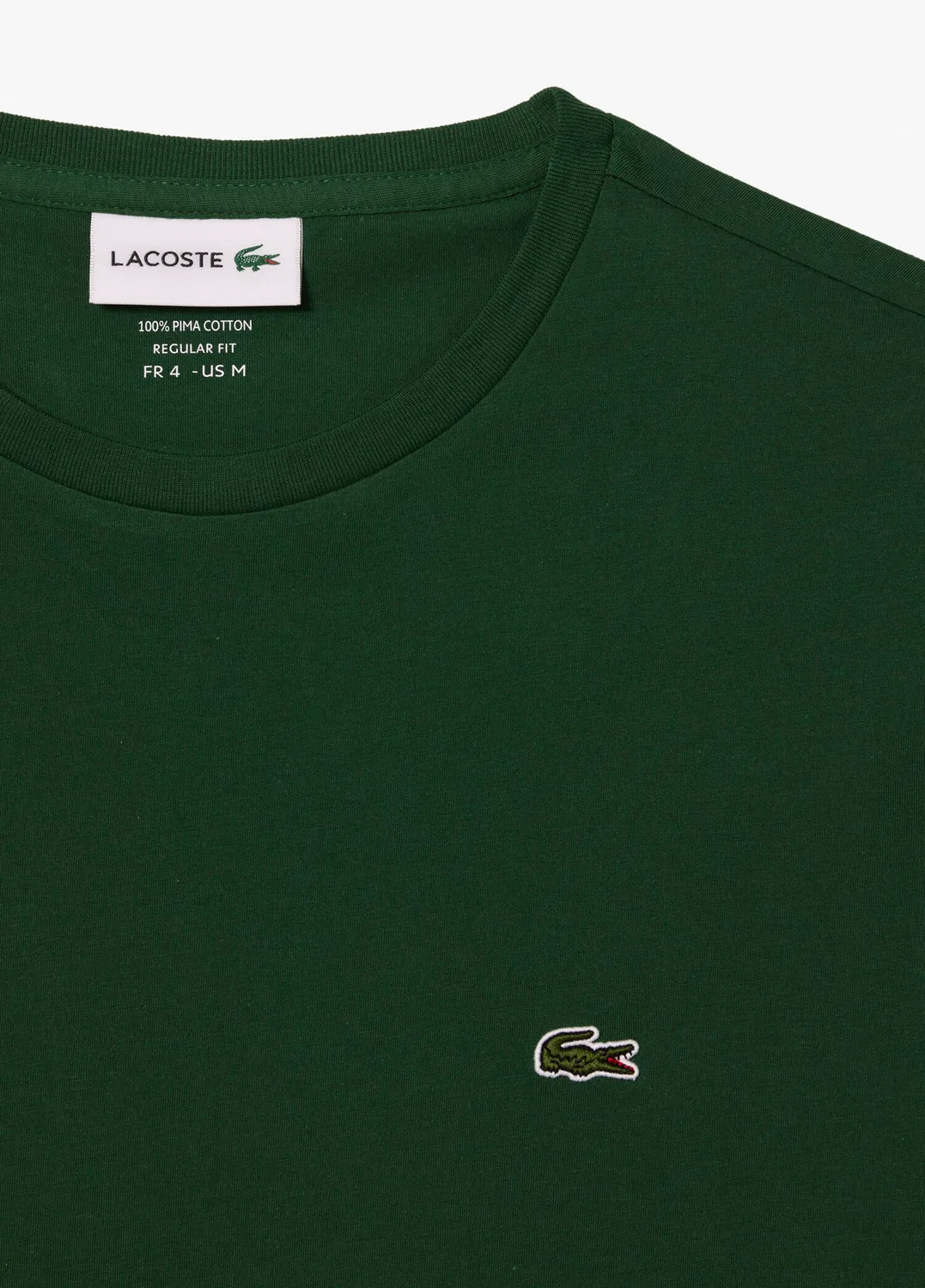 Футболка Lacoste, хлопок, зеленый — фото 4