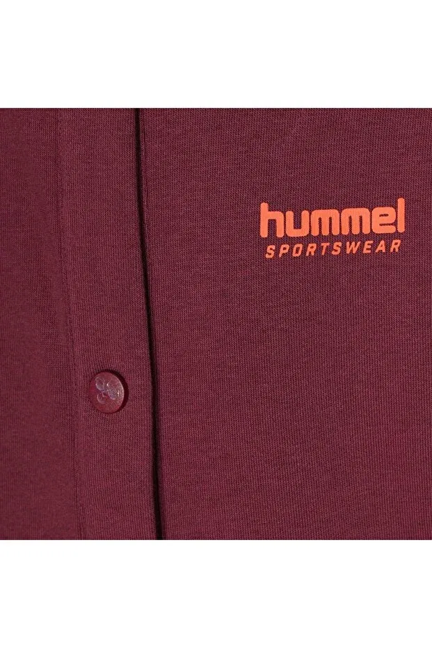 Детское пальто-бомбер для девочек хлопковое Halton bomber Hummel, Burgundy — фото 4