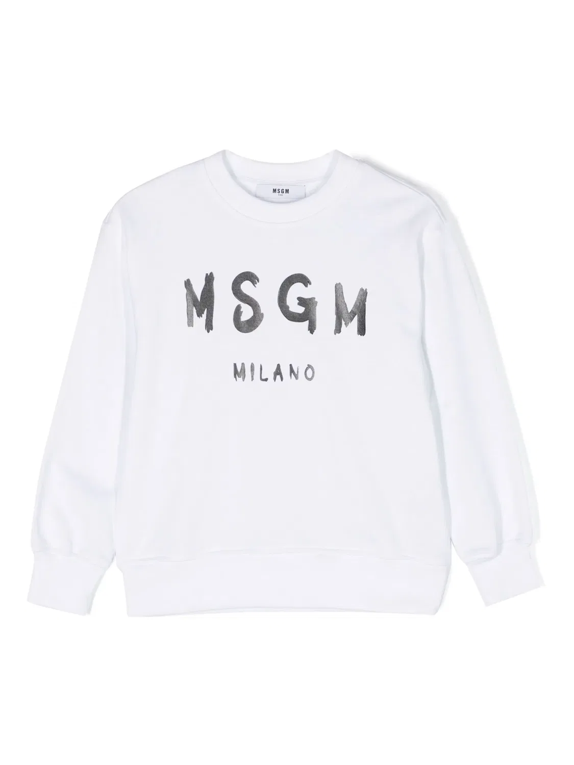 Хлопковый свитшот с логотипом MSGM, белый