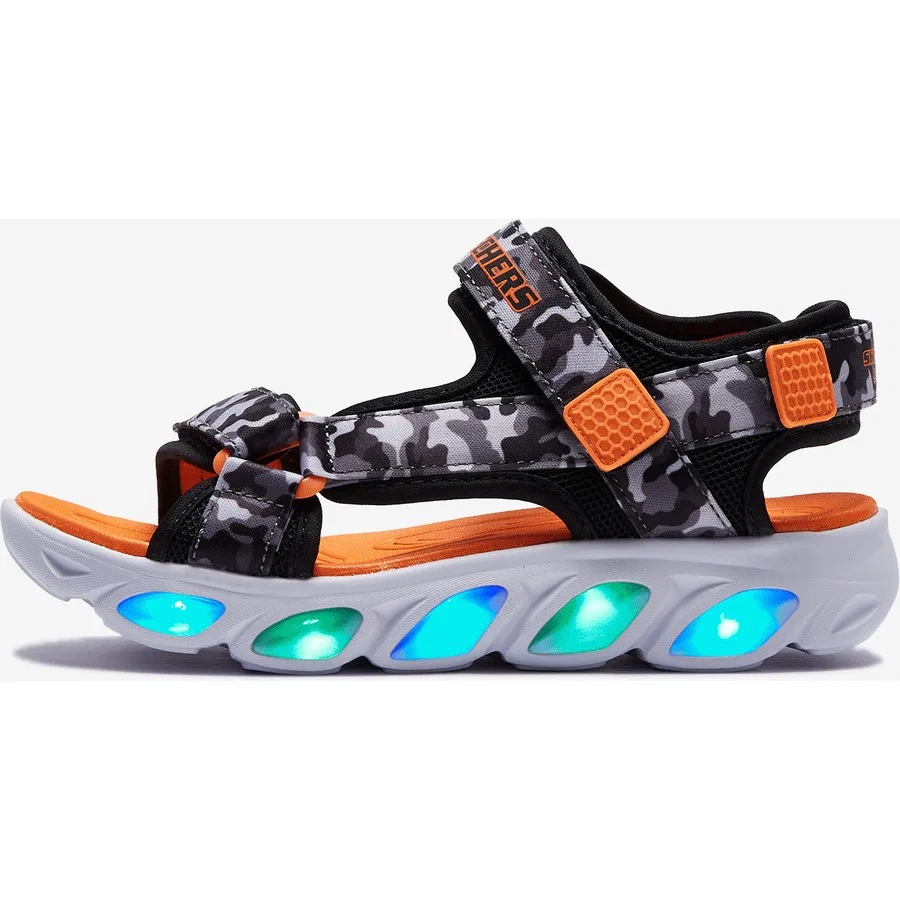 Светящиеся сандалии для мальчика с камуфляжным принтом Skechers Hypno-Splash, Синий — фото 2