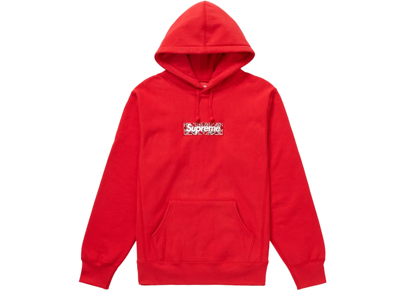 Мужской худи Supreme Bandana Box Logo Hooded Sweatshirt, Red