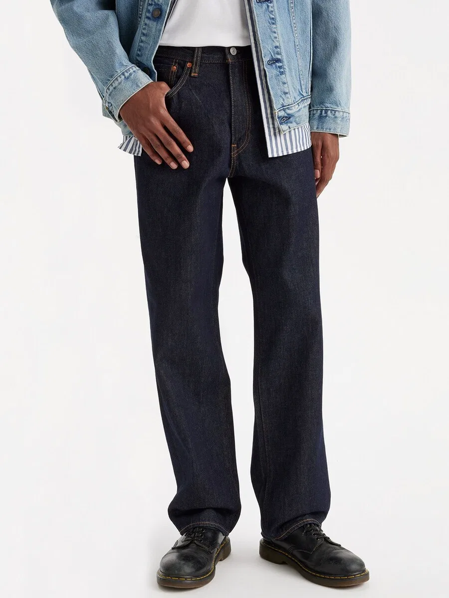 Джинсы LEVI'S свободного кроя '568 LOOSE STRAIGHT' темно-синего цвета — фото 2