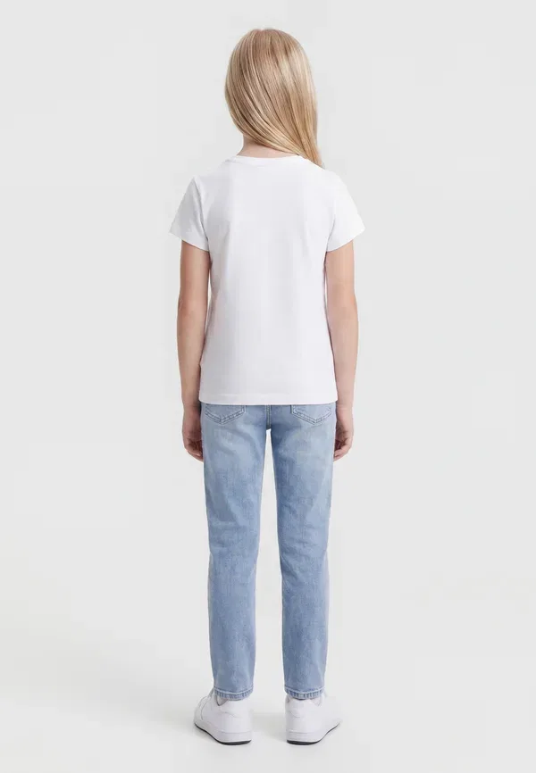 Набор из двух футболок с монологом Slim Monologo Calvin Klein Jeans, белый/персиковый — фото 2