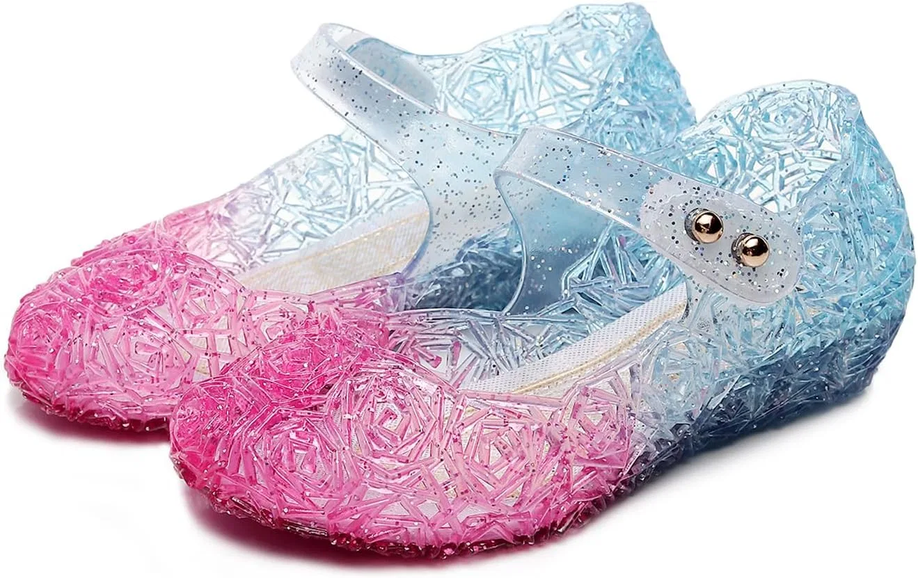 Детские туфли Мэри Джейн Snow Queen Princess для девочек TANDEFLY, Pink Blue