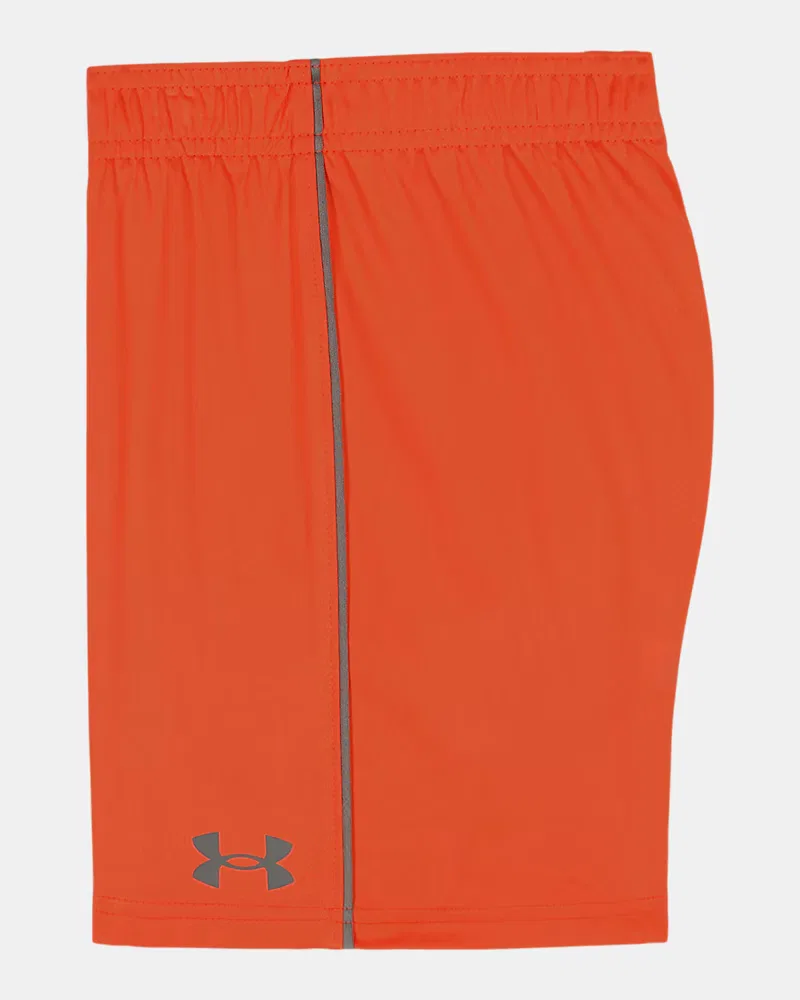 Комплект для мальчиков из футболки и шортов быстросохнущий UA Tech Awesome UnderArmour, Summit White/Venom Red — фото 4