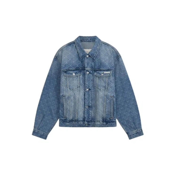 Мужская джинсовая куртка Calvin Klein, прямой крой, EQC-Denim Blue