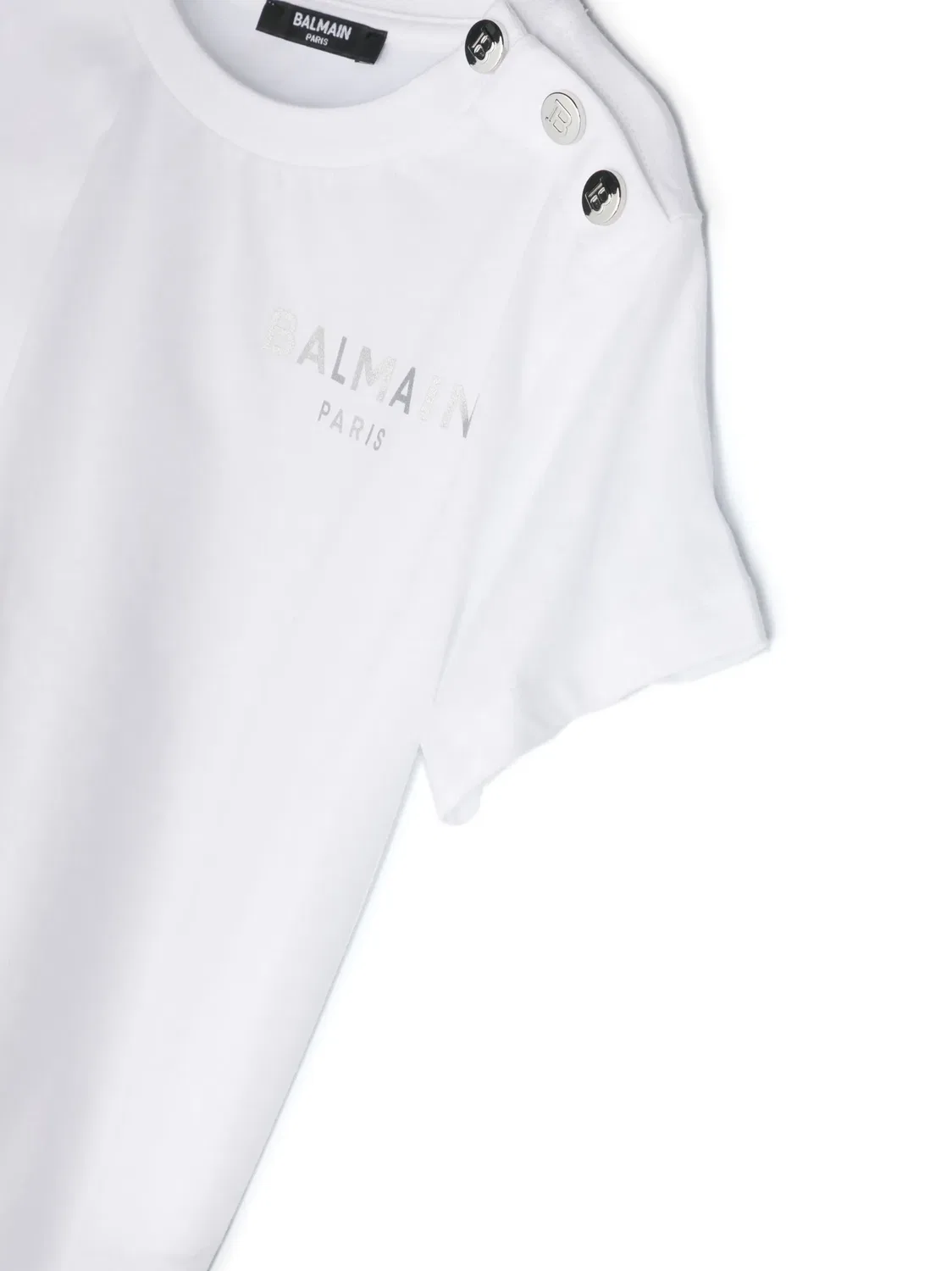 Футболка с Логотипом из Хлопка Balmain, белый — фото 3