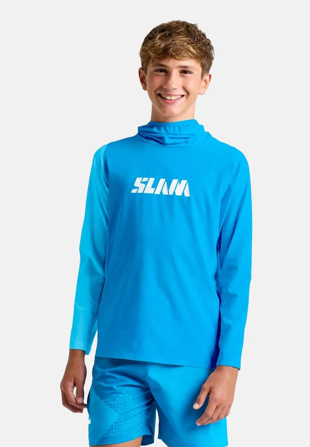 Футболка с капюшоном Od jr tech с длинными рукавами Slam, Greek Blue