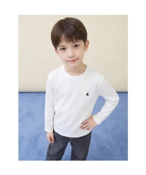 Футболка с длинным рукавом Supima хлопок, Beanpole Kids, айвори — фото 3
