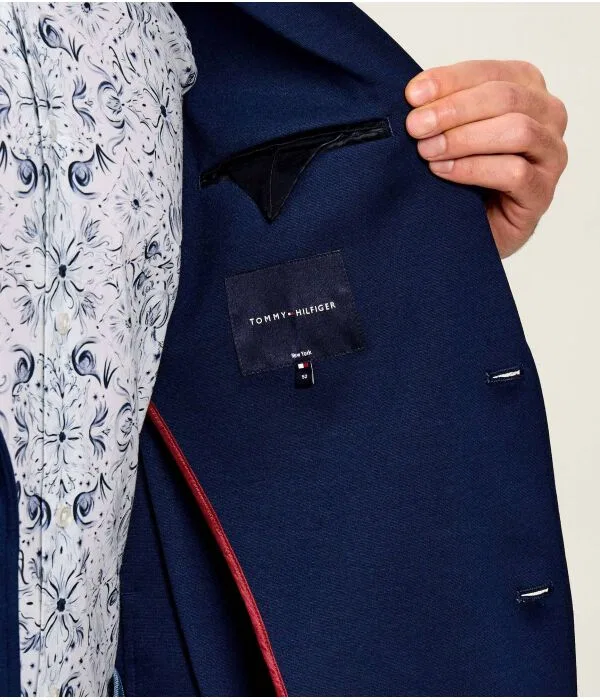 Мужской пиджак прямого кроя из переработанного полиэстера Tommy Hilfiger, Blu Marino — фото 4
