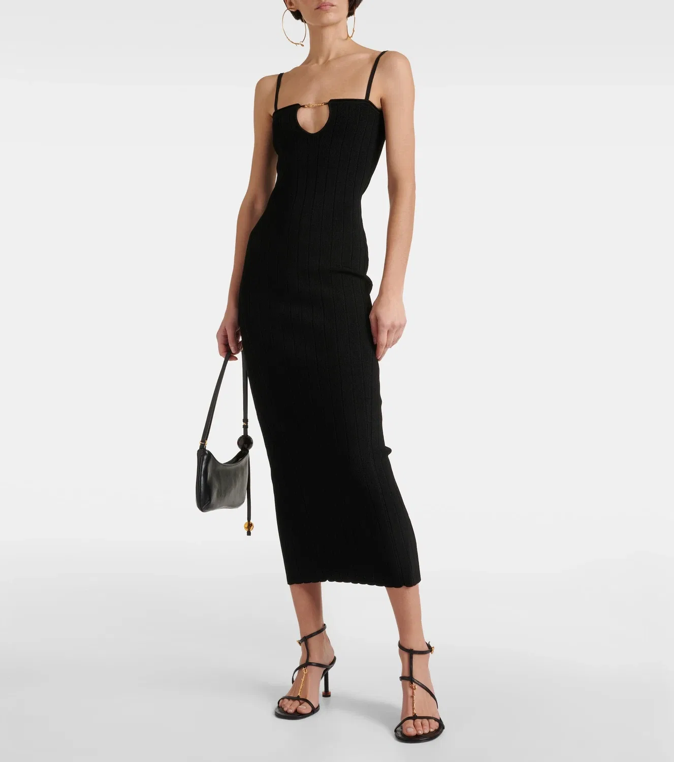 Коктейльное платье с цветочной аппликацией Indria Proenza Schouler, черный — фото 2