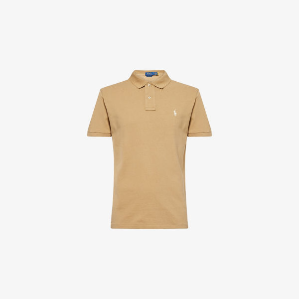 

Кастомная тонкая хлопковая поло с вышитым логотипом Polo Ralph Lauren, мультиколор