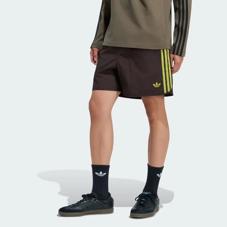 Шорты ADIDAS ORIGINALS Regular Pants 'Sprinter' каштаново-коричневого цвета — фото 2