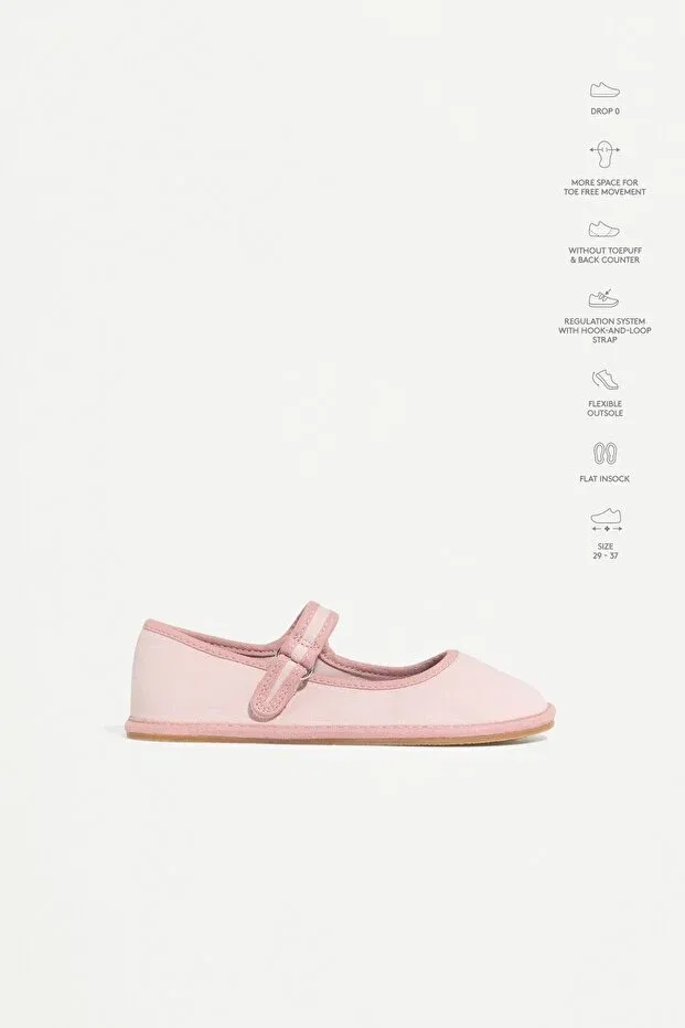 Детские балетки для девочек шнуровка Barefoot Mary Jane Ballet Flats Lefties, Pink