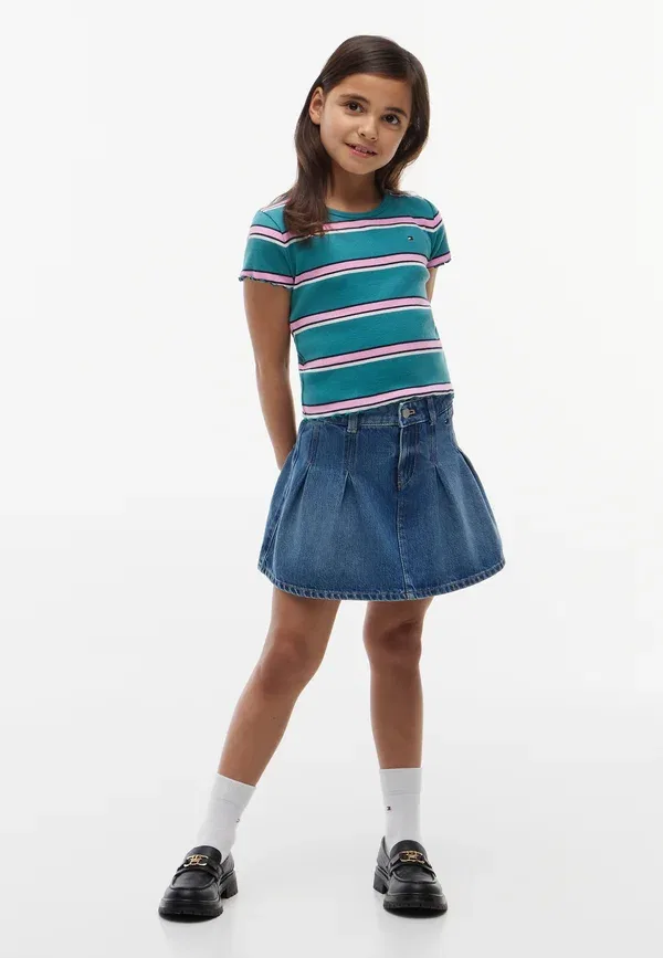 Футболка с полосками Essential Tommy Hilfiger, Platinum Teal, бирюзовый — фото 2