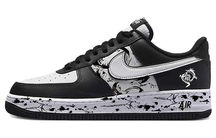

Кастомизированные кроссовки Nike Air Force 1 Skateboard Shoes Unisex, белый/черный