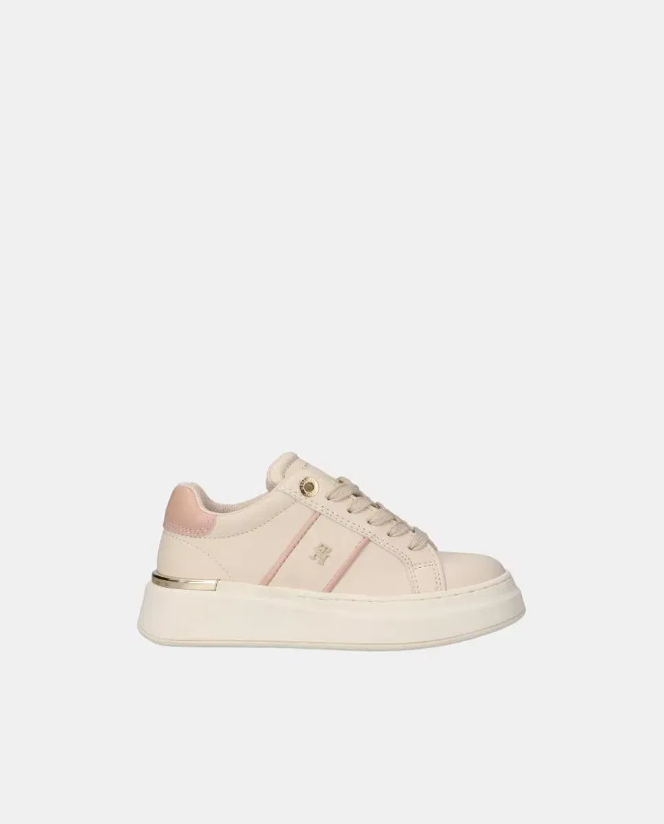Детские кеды для девочек с принтом Tommy Hilfiger, Beige