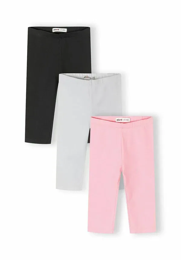 Леггинсы хлопковые 3 pack fruit print Minoti, Pink/Black/White, белый/черный/розовый