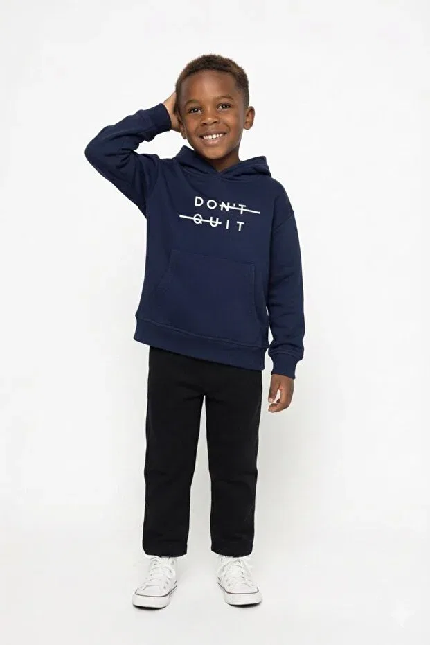 Детское худи для девочек с длинным рукавом Miababy, Navy Blue — фото 3
