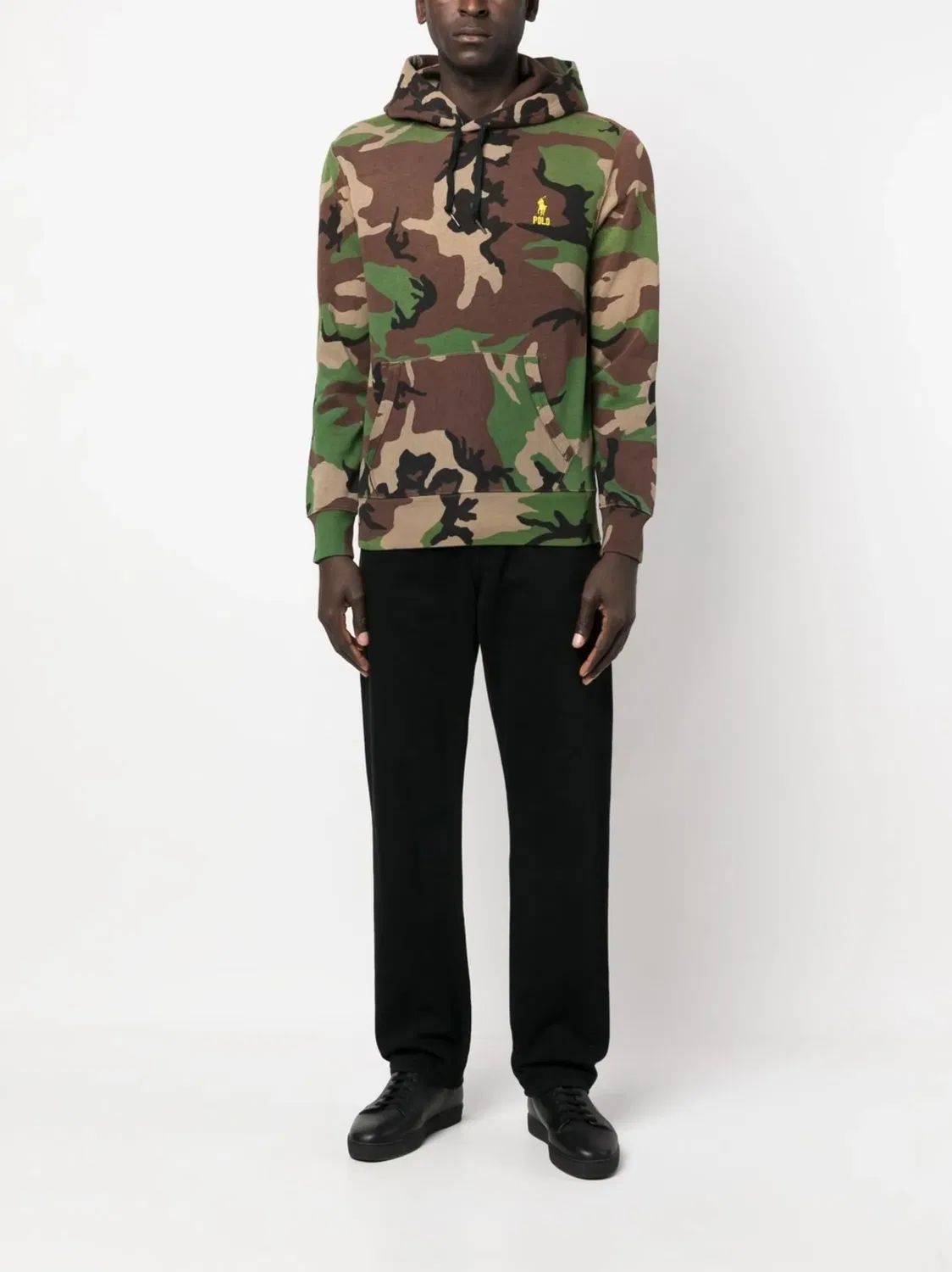 Худи с камуфляжным принтом и кулиской Polo Ralph Lauren, зеленый — фото 2