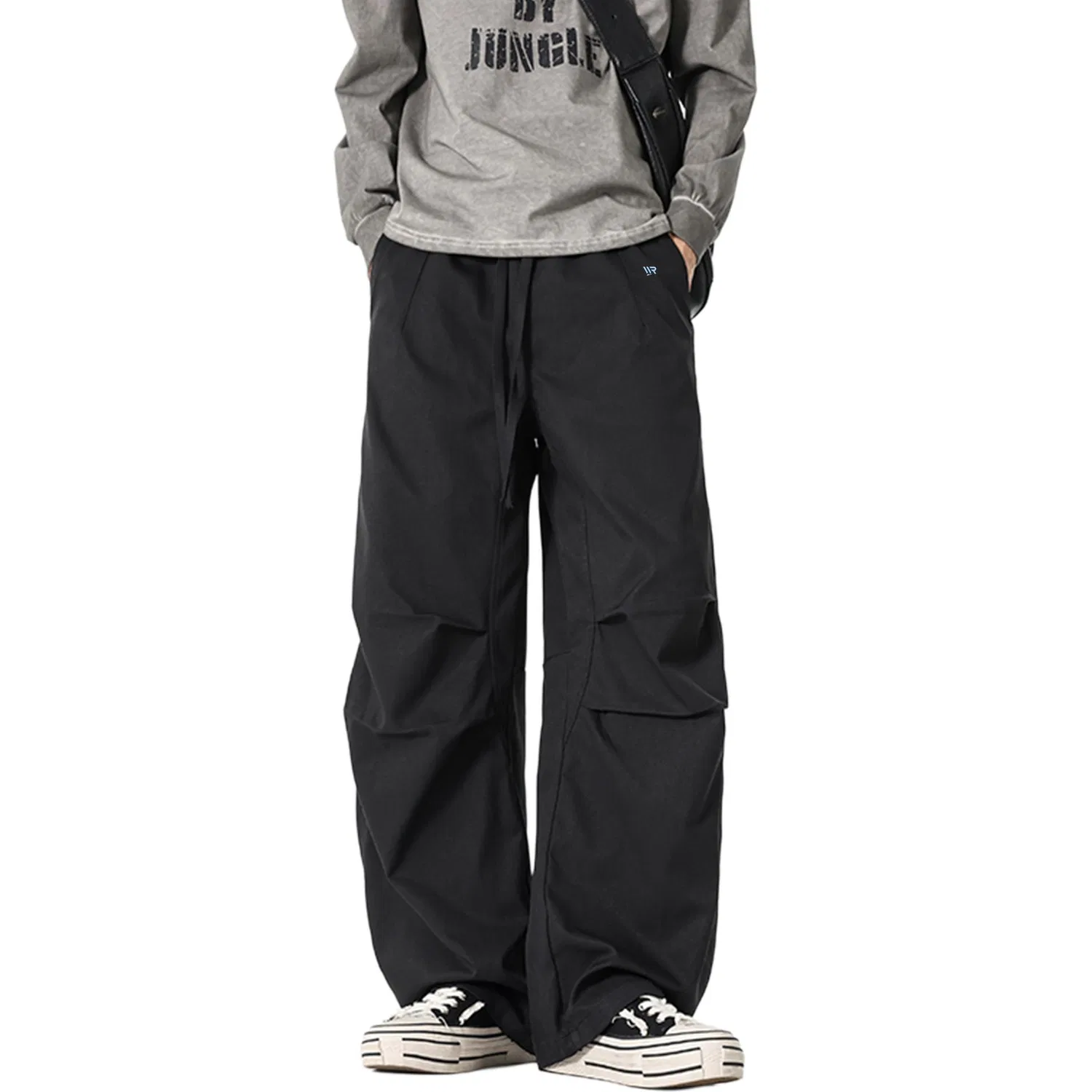 Детские повседневные брюки тонкие с изогнутым кроем, Casual Pants, Black WARRIOR