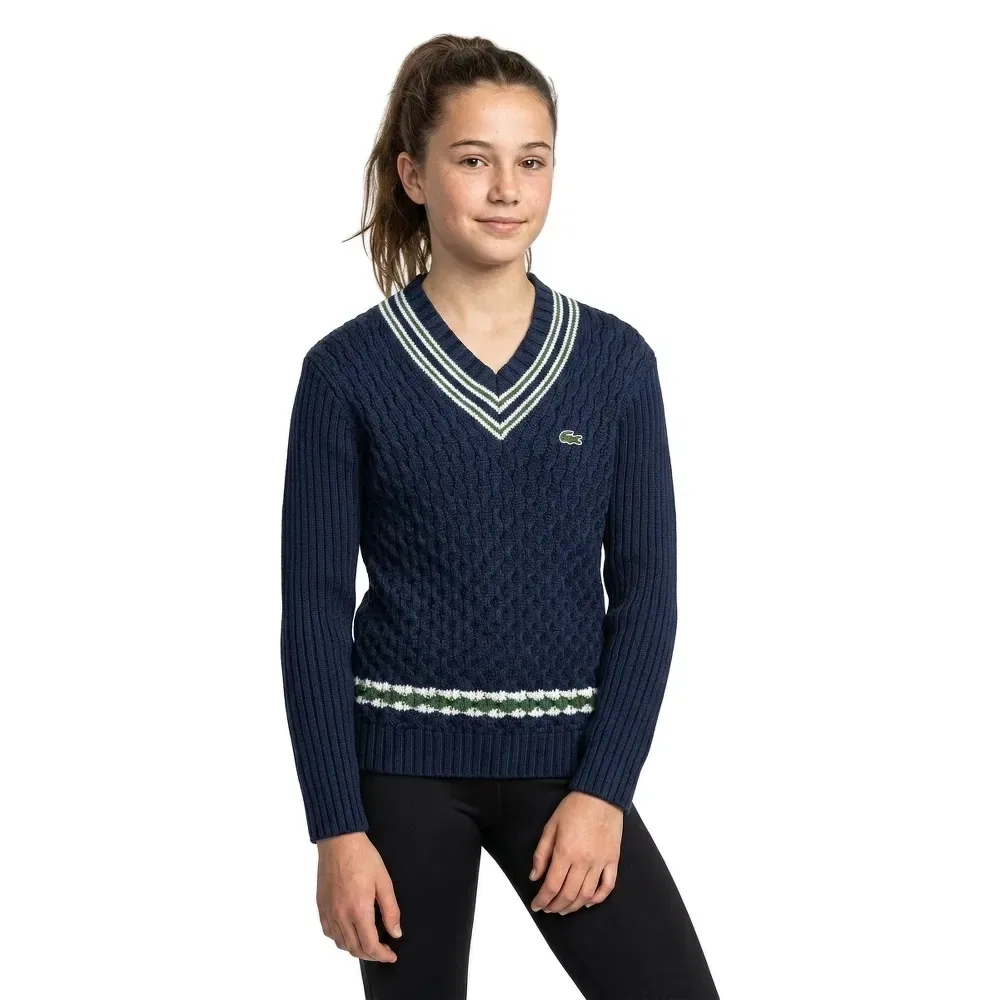 Свитшот Lacoste Kids, синий — фото 3