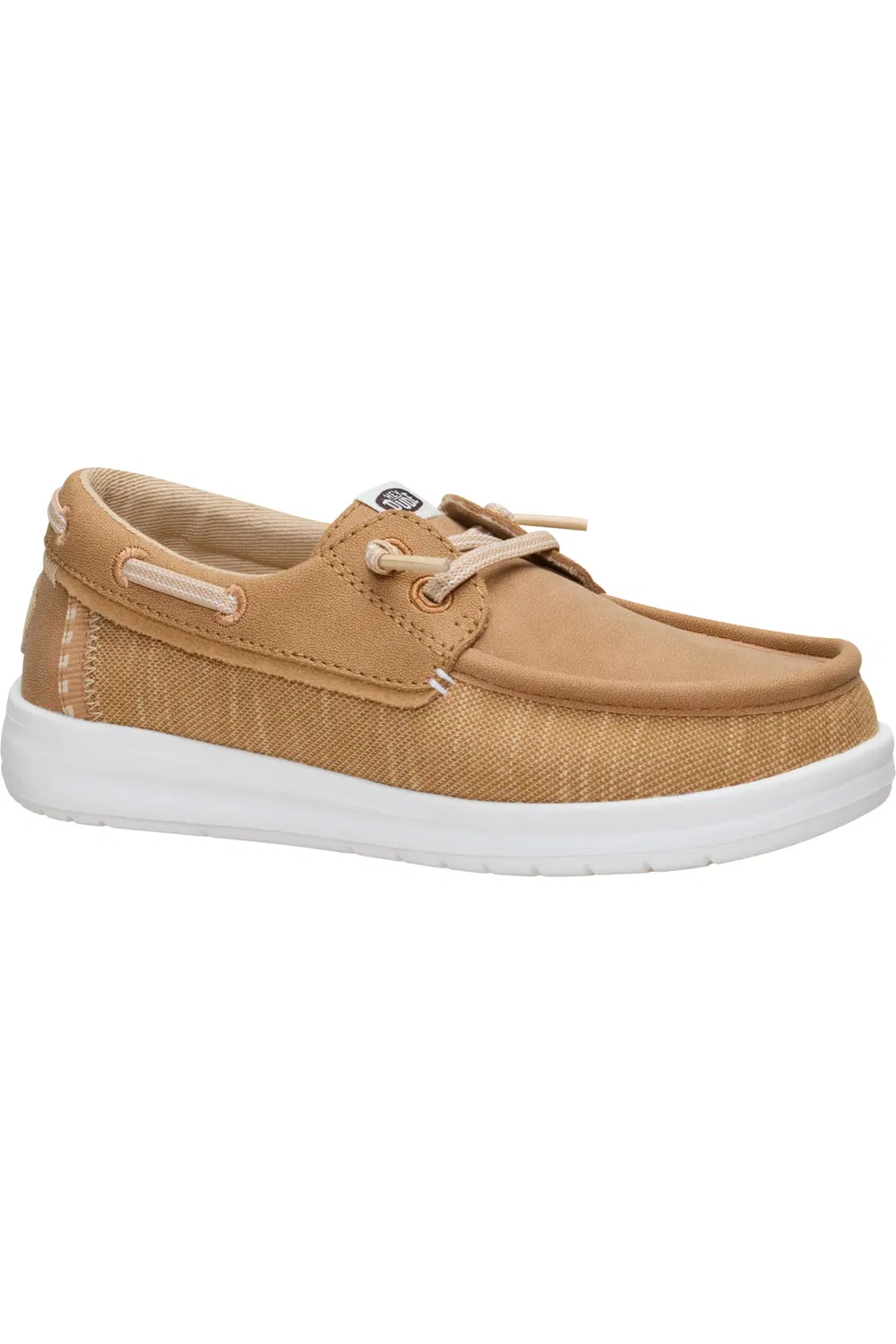 Детские туфли-лодочки slip-on на плоской подошве Wells Hey Dude, Cognac