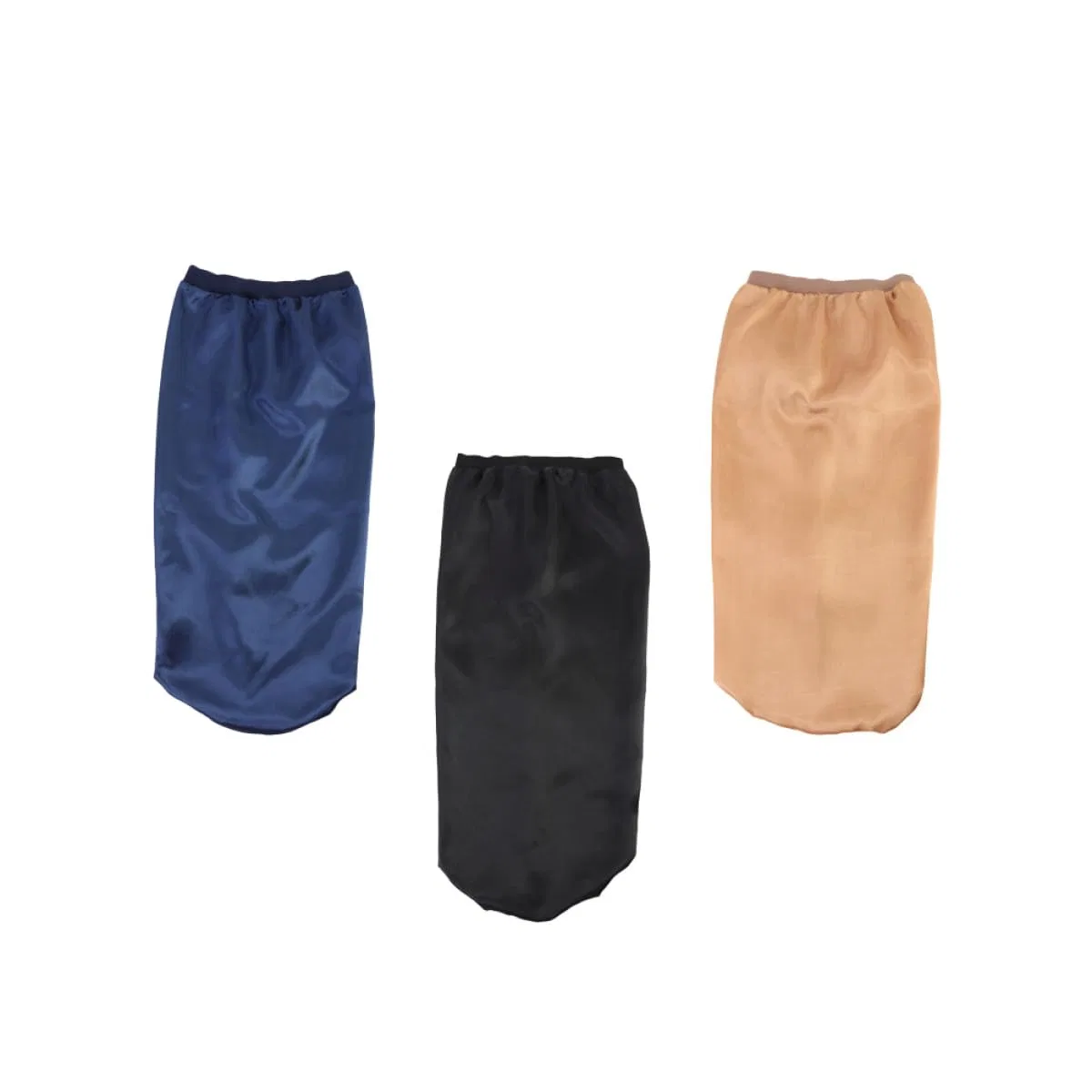 Шапочка для душа Satin, HAMPPLIES, набор 3 шт, 63x26x2 см, Черный, Темно-синий, Золотой