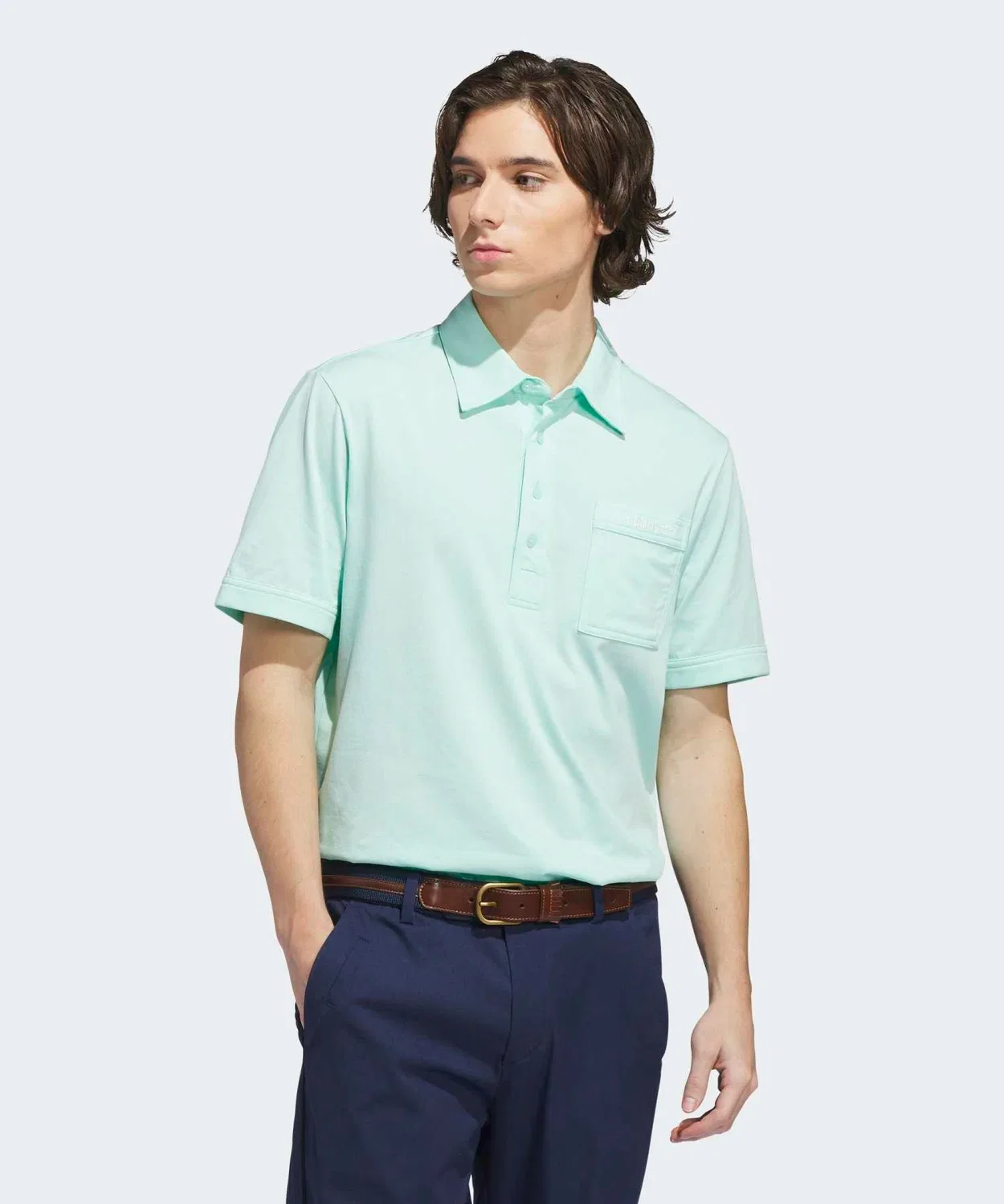 Мужская футболка-поло с коротким рукавом Adidas Golf Original Golf Chest Pocket, Green