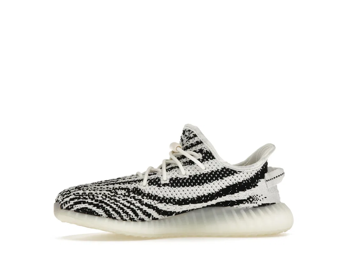 Детские кроссовки lifestyle с принтом Yeezy Boost 350 V2 Adidas, White/Core Black/Red — фото 3