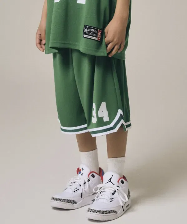 Шорты баскетбольные Giant Fit, Takeasy Kids, зеленый — фото 3